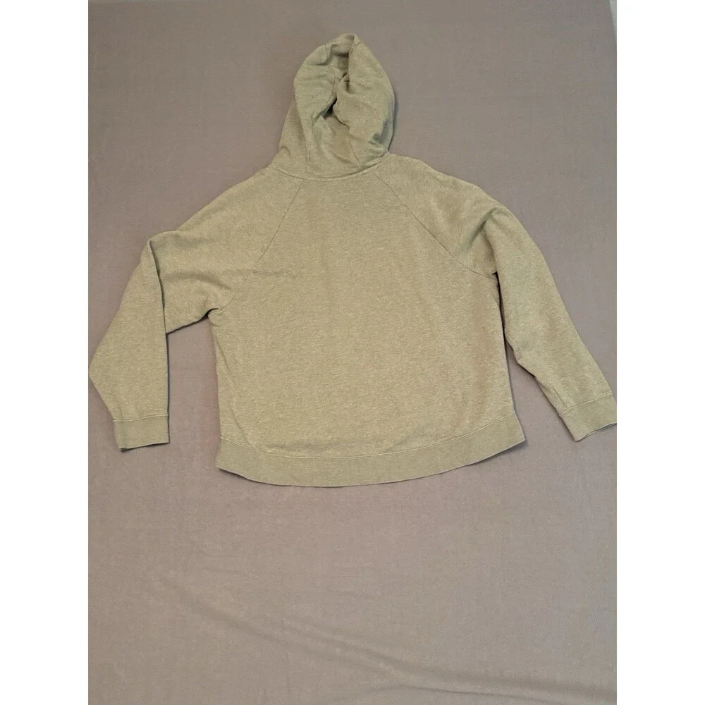 Nike Sweatshirt Women Sm Green Logo Pullover Hoodie Long Sleeve 1/2 Zip Pocket